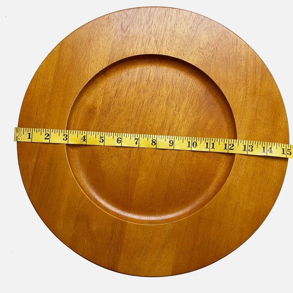 Banana Republic Teak Wood Finish Plate Charger - Picture 2 of 12